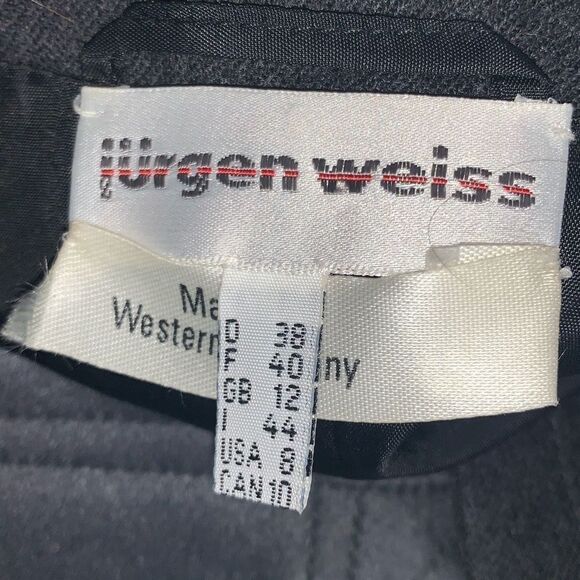 Vintage Jurgen Weiss Gray New Wool Cashmere Button Down Blazer Jacket Size 8 - Picture 15 of 16